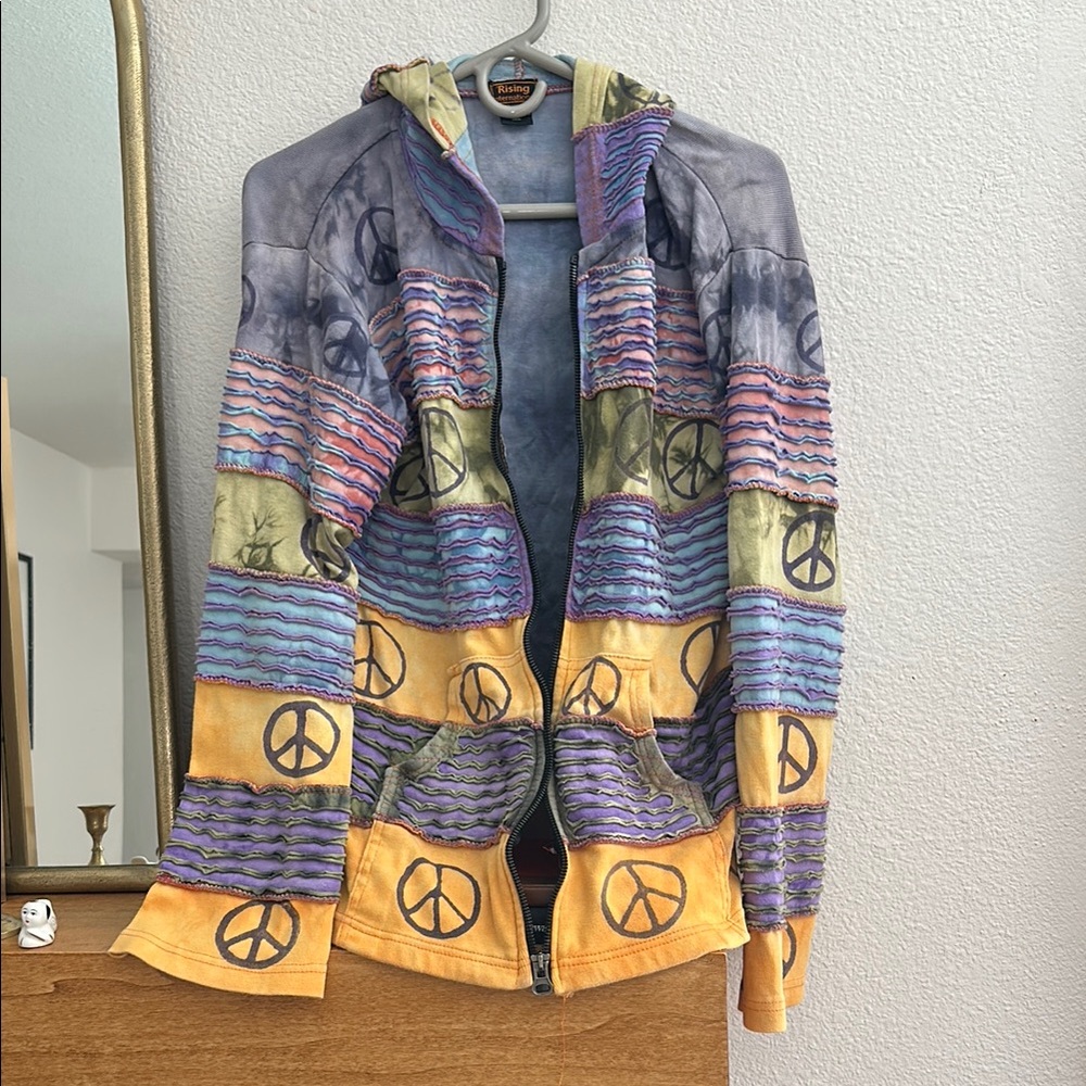 Rising International Multicolor Peace Sign Jacket